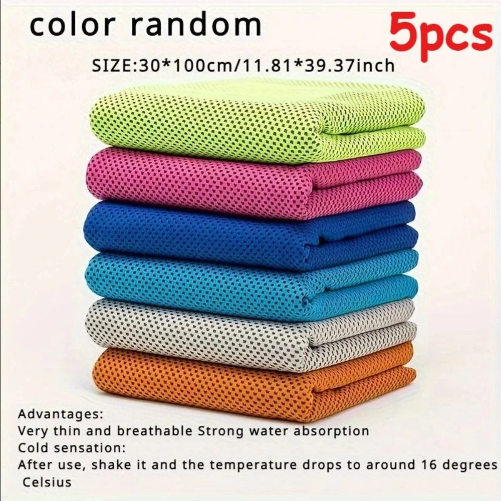 Cooling Sport Towel – Instant Ice Towel for Gym & Travel Cooling Sport Towel Axl 30x100cm Random 5pcs