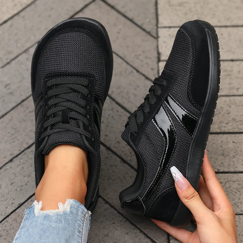 ZULIWAGN Women's Extra Wide Toe Box Running Shoes | Non-Slip Women's Running Shoes Axl All Black 39