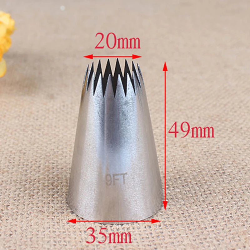 Stainless Steel Piping Nozzle – Cake & Ice Cream Icing Tip Cake Decorating Tip Axl one size