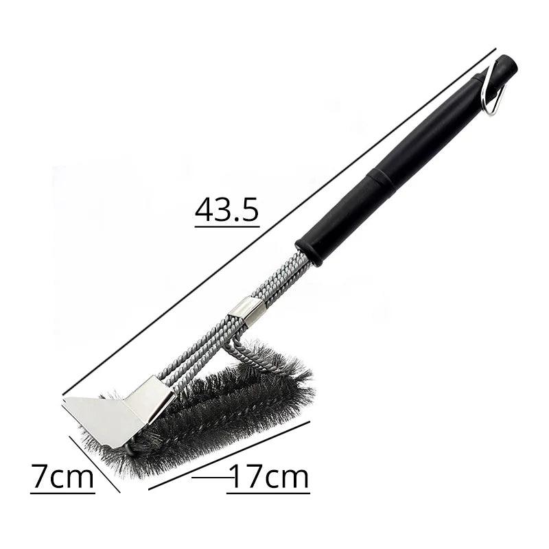 Leeseph Bristle-Free BBQ Grill Brush | Stainless Steel Cleaner BBQ Grill Brush Axl C