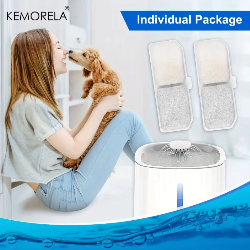 Activated Carbon Cat Fountain Filters – 6/12 PCS Replacement Pet Fountain Filter Axl