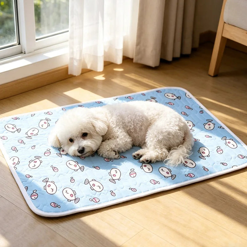 KEMORELA Cooling Pet Mat – Ice Silk Cat & Dog Summer Sleep Pad Pet Cooling Mat Axl M 50X40CM