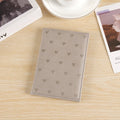 PU Leather Heart Print Passport Holder – Slim Travel Cover Passport Holder Axl Light Grey