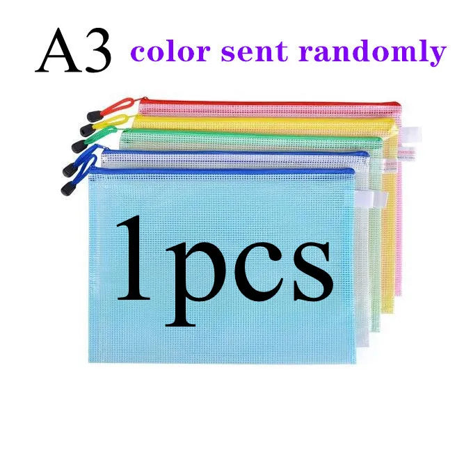 PVC Waterproof Zip Pocket Folder – Document Stationery Organizer Document Folder Pouch Axl A3