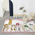 Mofusand Character Flannel Floor Mat – Non-Slip Soft Plush Rug Flannel Floor Mat Axl White1 100x160cm