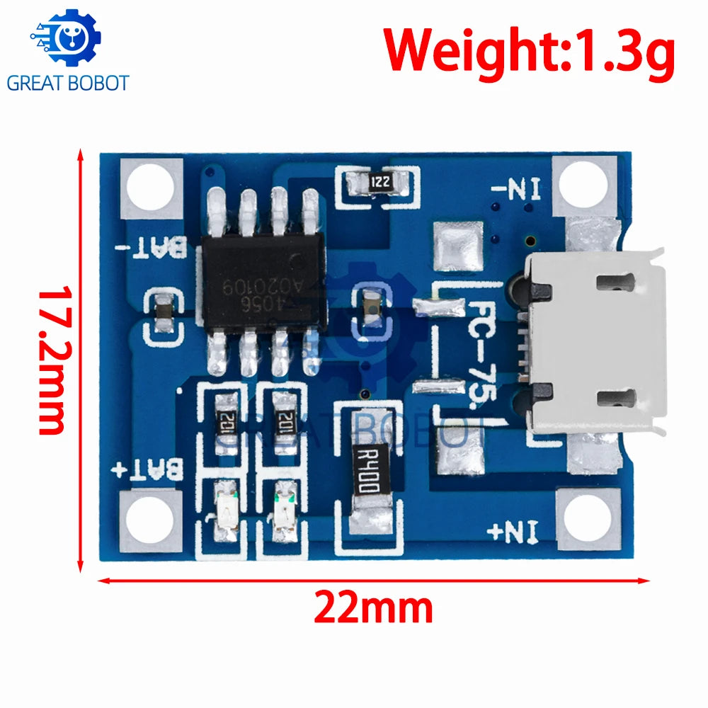 TP4056 USB 5V 1A Li-ion Battery Charger Module – Charging Board Battery Charger Module Axl
