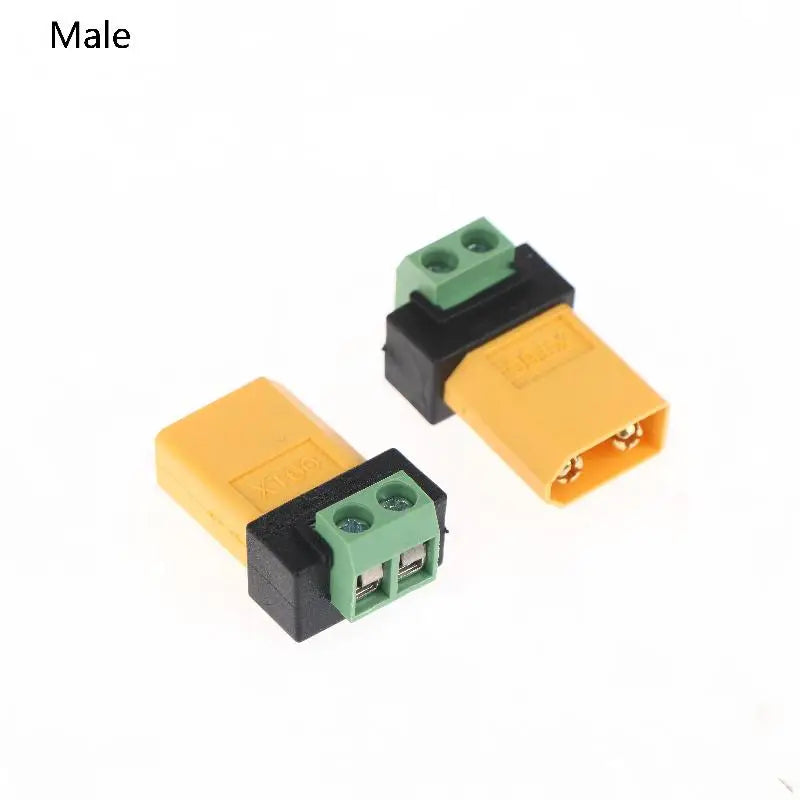 XT60 to 2-Pin Terminal Adapter – Solderless Charging Connector Charging Connector Adapter Axl XT60 Male