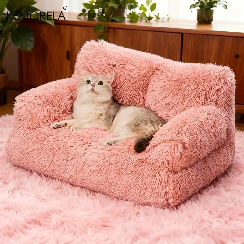KEMORELA Luxury Long-Hair Cat Sofa Bed for Large Cats Cat Sofa Bed Axl