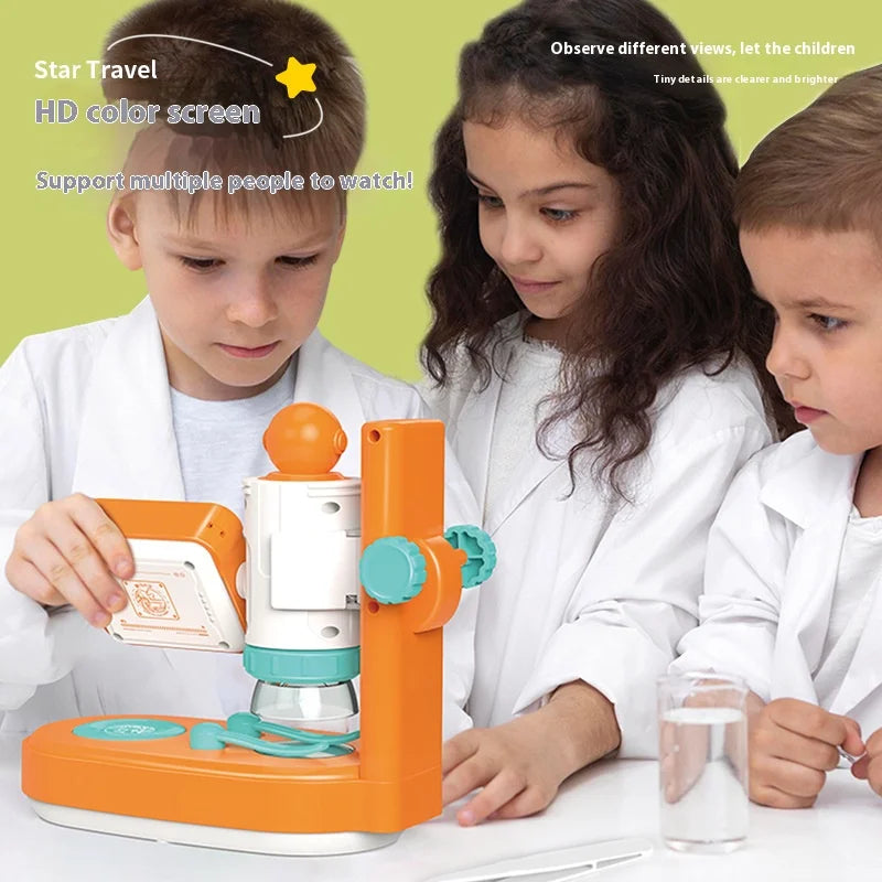 Kids HD Portable Handheld Microscope – 500x Magnifier Kids Microscope Axl