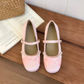 Satin Mary Jane Flats – Women's Elegant Party Dress Shoes Mary Jane Flats Axl Pink 40