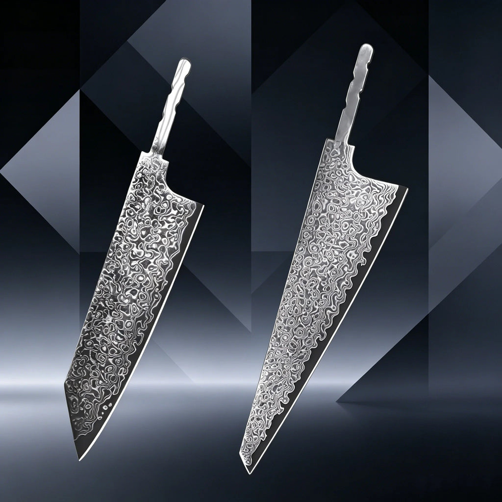 Hand Forged Damascus Steel Cleaver Blade Blank – Ultra Sharp Cleaver Blade Blank Axl Kitchen Blade-2PCS