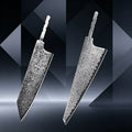 Hand Forged Damascus Steel Cleaver Blade Blank – Ultra Sharp Cleaver Blade Blank Axl Kitchen Blade-2PCS