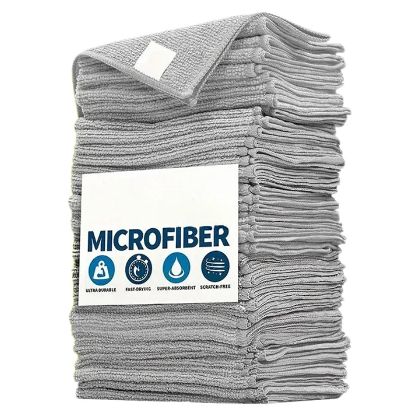 Microfiber Cleaning Rags – Absorbent Lint-Free Cloths Bulk Pack Microfiber Cleaning Rags Axl