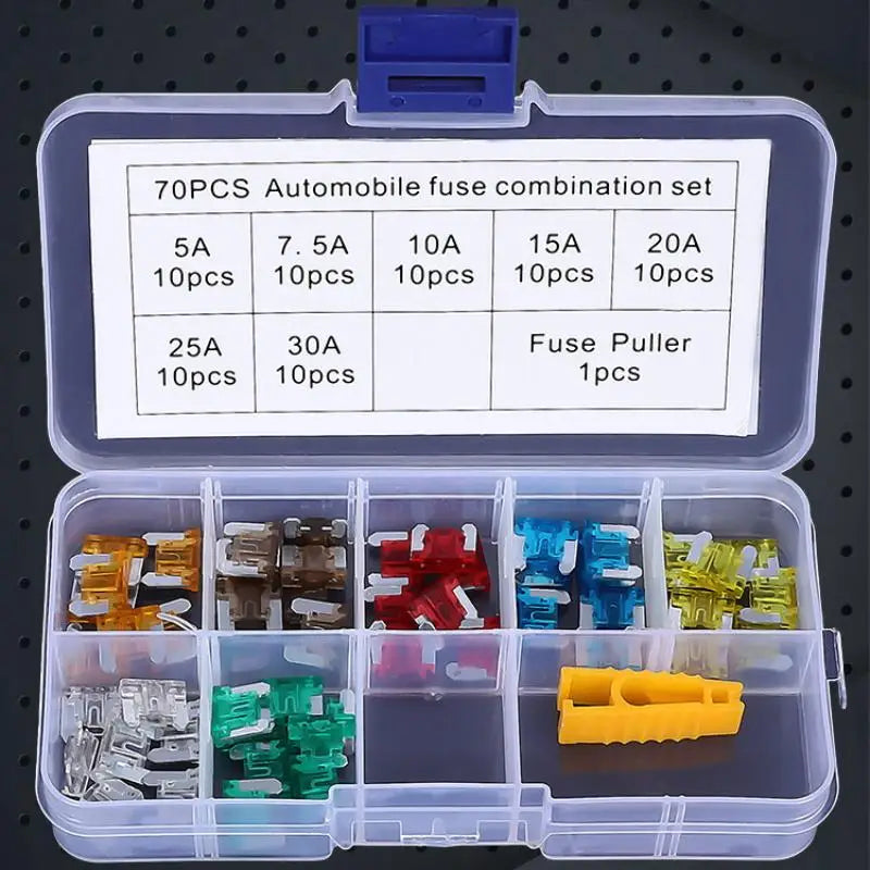 71-Piece Micro Mini Blade Fuse Kit – 5A to 30A Mixed Sizes Automotive Fuse Kit Axl