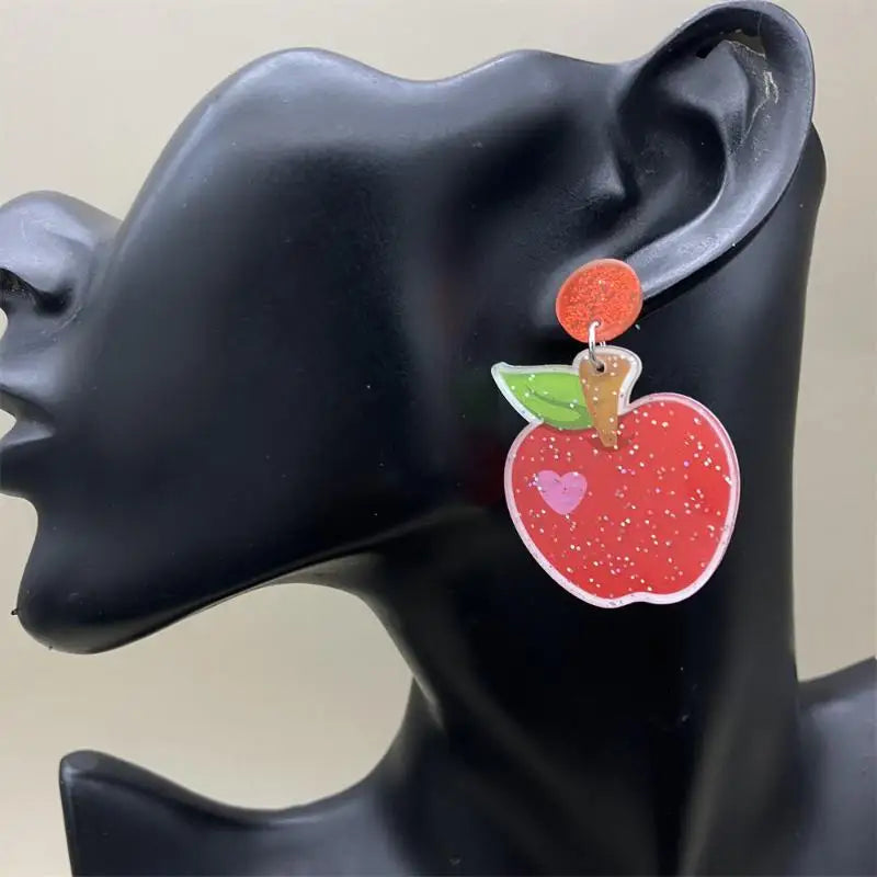 Fruit Drop Earrings – Mango Strawberry Watermelon Acrylic Drop Earrings Axl