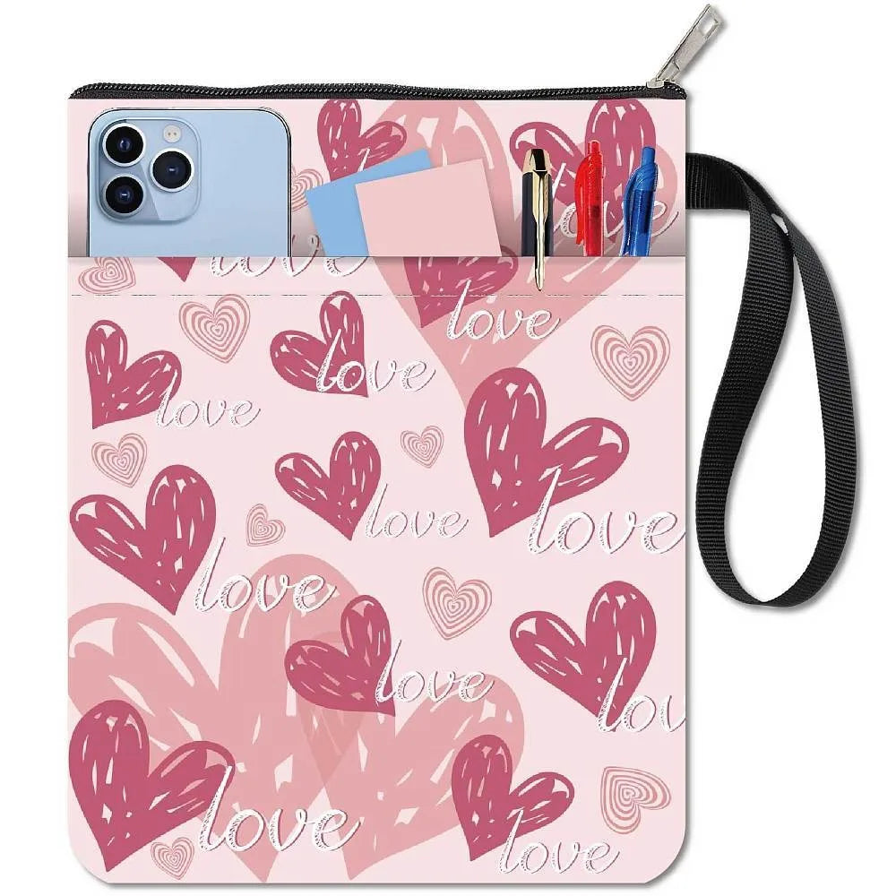 Cloth Book Cover Wrap Heart 280x220mm – DIY Notebook Craft Book Cover Wrap Axl AECH04-19392