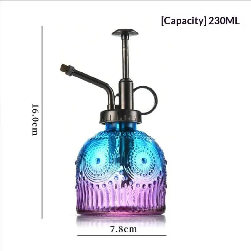 Vintage Glass Plant Mister Spray Bottle – Retro Embossed Design Plant Mister Bottle Axl gray Purple