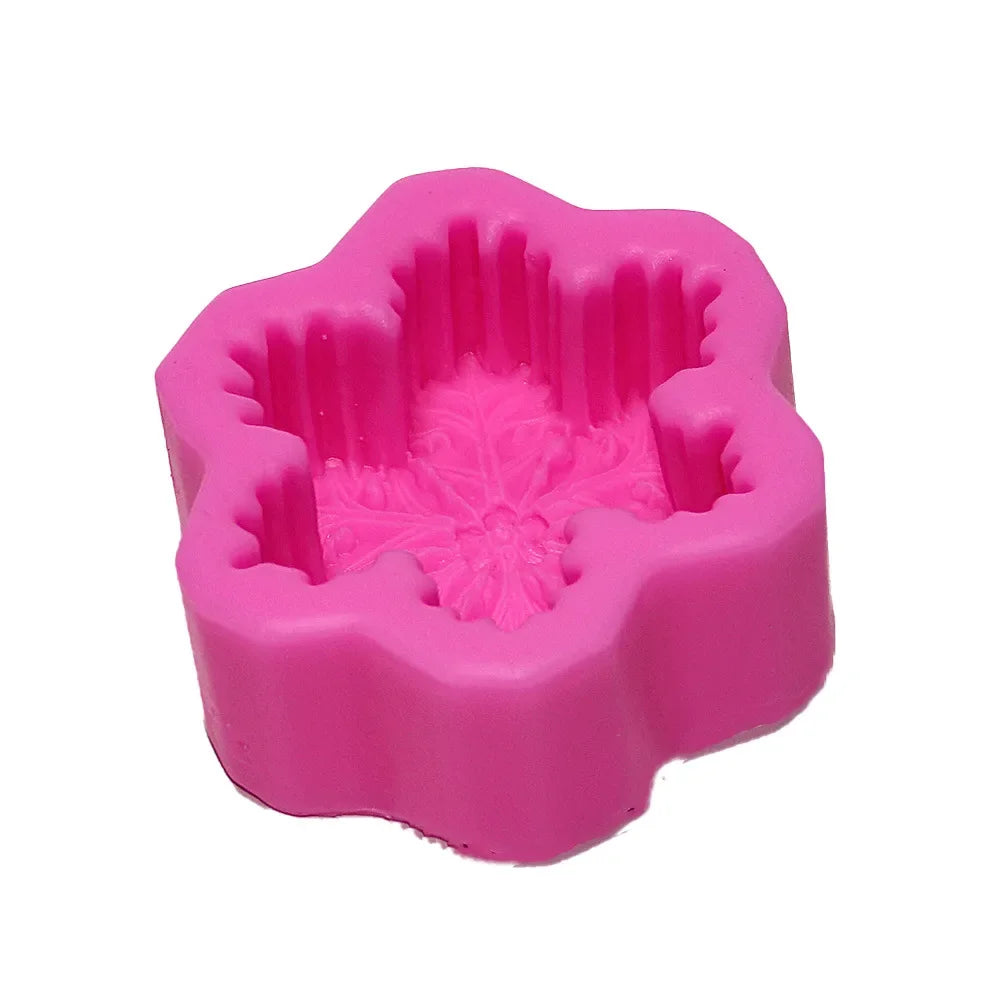 Christmas Snowflake Silicone Mold – Soap, Candle & Resin Silicone Craft Mold Axl 1