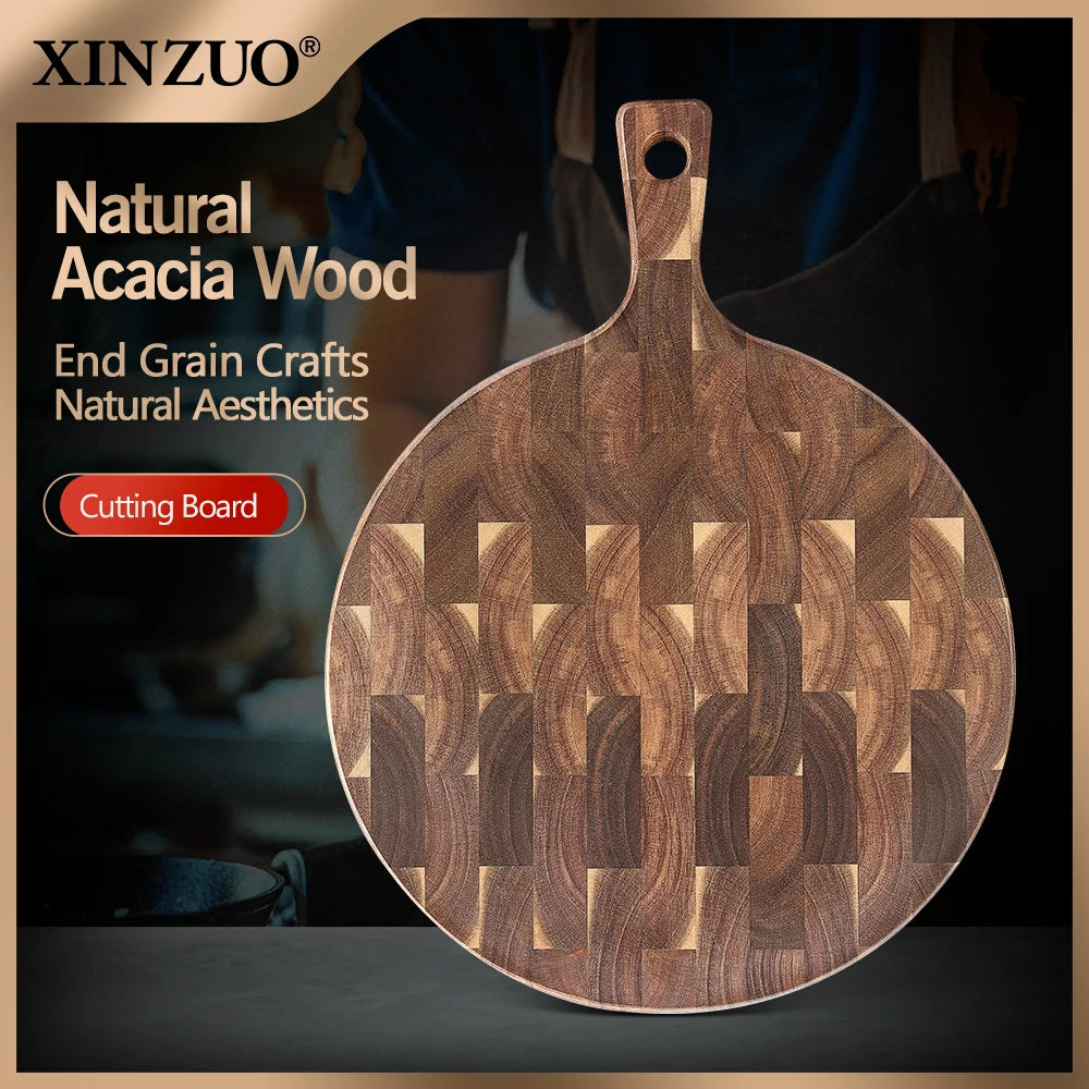 XINZUO Acacia End Grain Cutting Board 42.5x32cm | Heavy-Duty Wooden Cutting Board Axl Default Title