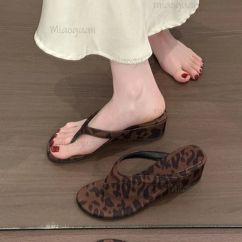 Women's Platform Wedge Flip Flops – Clip Toe Summer Slippers Platform Wedge Slippers Axl
