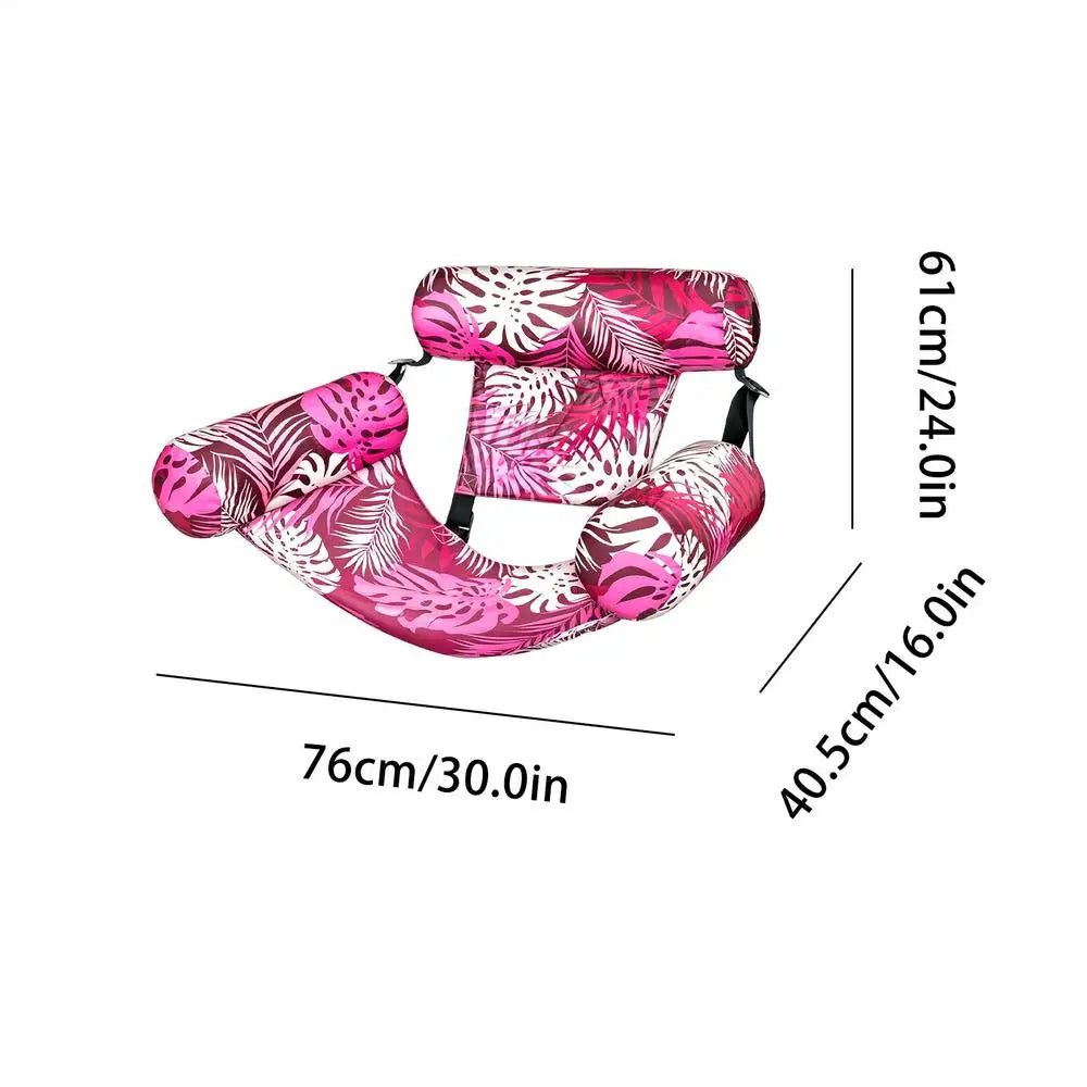 Inflatable Pool Float Lounger with Armrests | PVC Water Hammock Pool Float Lounger Axl Pink
