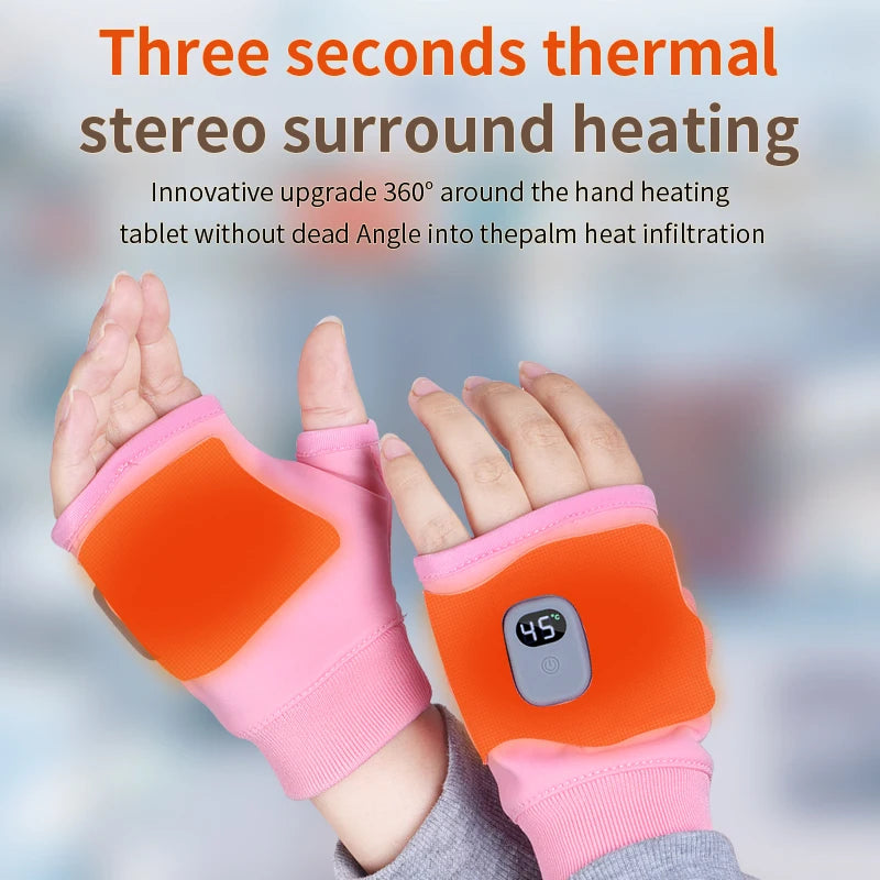 USB Rechargeable Heated Gloves – 3-Level Adjustable Warmth Heated Gloves Axl
