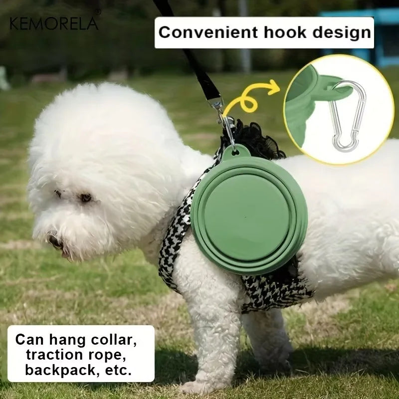 Foldable Dog Travel Bowl – Portable Collapsible Pet Bowl Collapsible Pet Bowl Axl