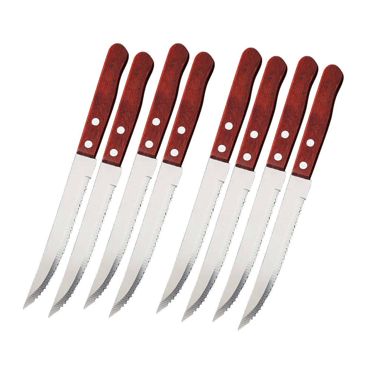 Stainless Steel Steak Knives Set – Wood Handle | 1–20 Pcs Steak Knife Set Axl 8 steak knives China Mainland