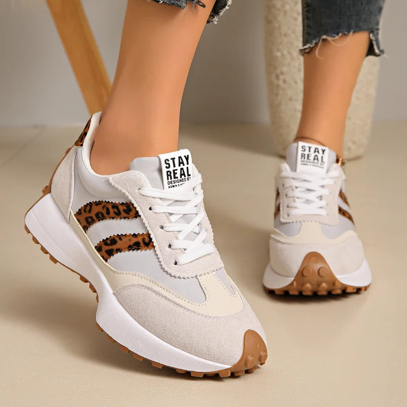 UXST Women's Anti-Slip Casual Sneakers – Soft Sole Lace-Up Women's Casual Sneakers Axl