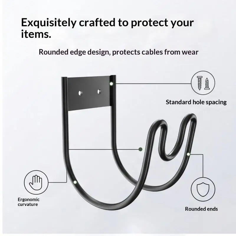 Wall Mounted Garden Hose Hanger – Rustproof Iron Rack Garden Hose Hanger Axl C