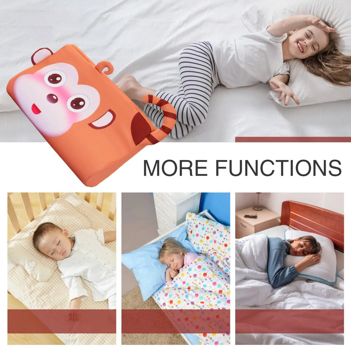 Kids Toddler Crib Pillow – Soft Ergonomic Sleep Cushion Toddler Crib Pillow Axl