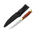 Steel Fixed Blade Utility Knife with Sheath – Wood Handle Fixed Blade Knife Axl Knife with cover