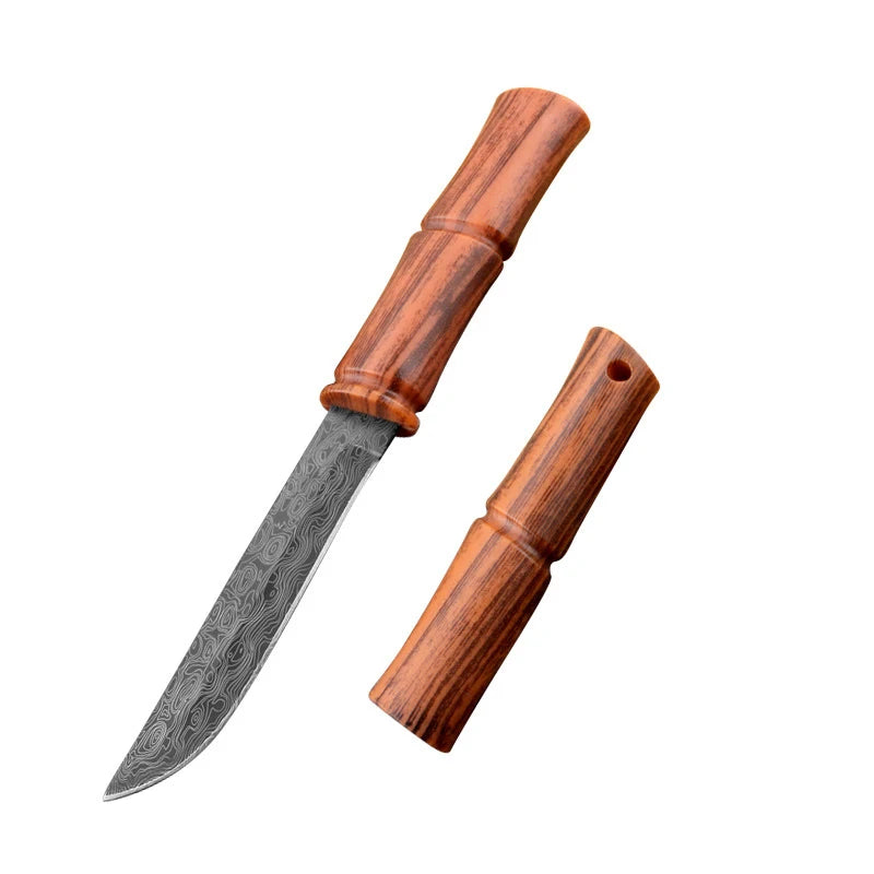 Damascus Pattern Utility Knife – Stainless Steel Paring Knife Utility Kitchen Knife Axl utility knife