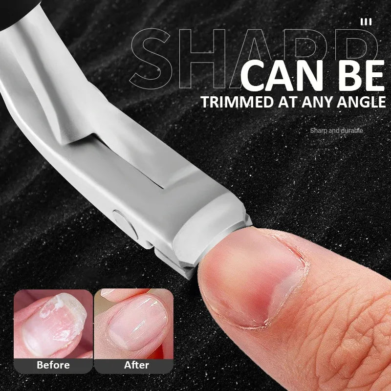 Professional Stainless Steel Nail Clippers – Concave Curved Blade Nail Clippers Axl