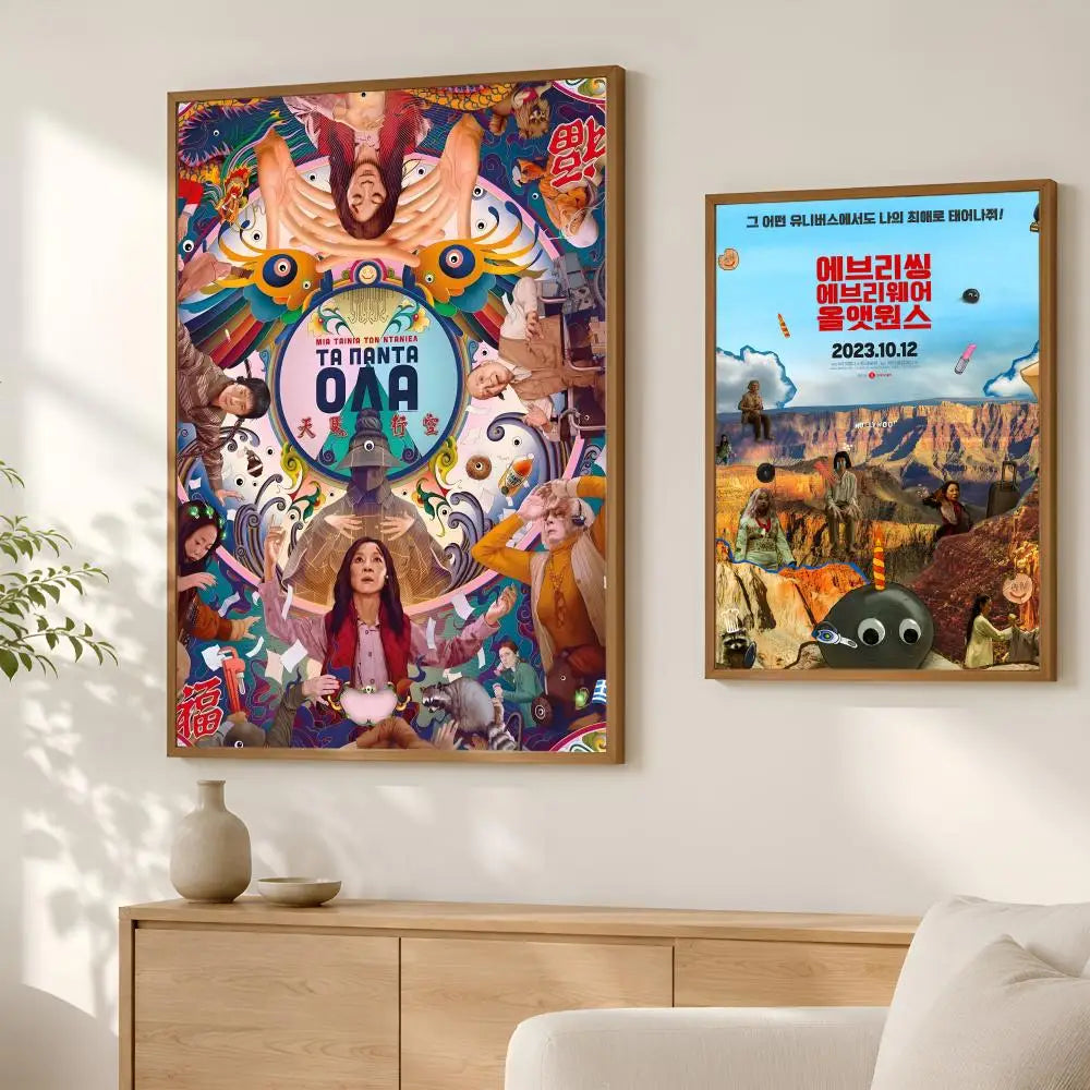 Everything Everywhere All at Once HD PVC Self-Stick Wall Poster Wall Art Poster Axl