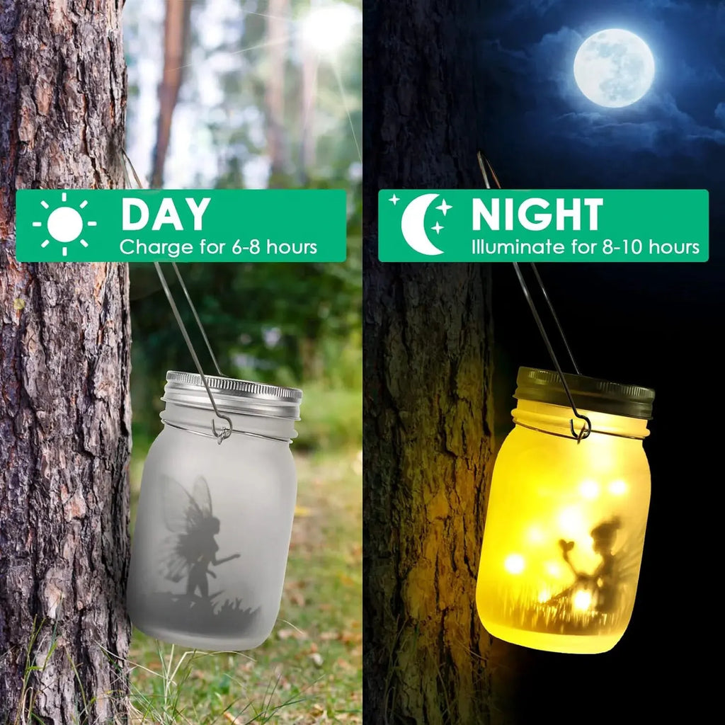 Solar Mason Jar Lantern – IP65 Waterproof Fairy Light Garden Lamp Solar Garden Lantern Axl