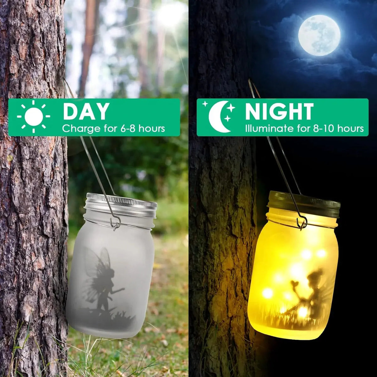 Solar Mason Jar Lantern – IP65 Waterproof Fairy Light Garden Lamp Solar Garden Lantern Axl