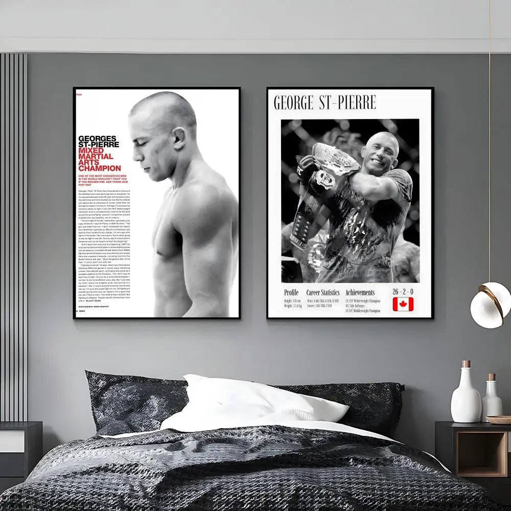 Georges St-Pierre HD Wall Poster – Waterproof Sticky Art Decor Wall Art Poster Axl