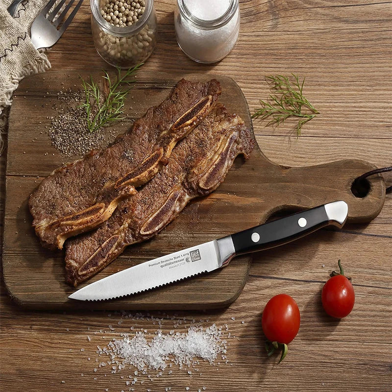 Stainless Steel Steak Knife & Fork Set – 2/4/6/8 Piece Flatware Set Axl