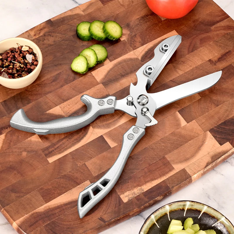 PLYS Multifunctional Kitchen Scissors & Chopping Board Set Kitchen Scissors Set Axl Silver
