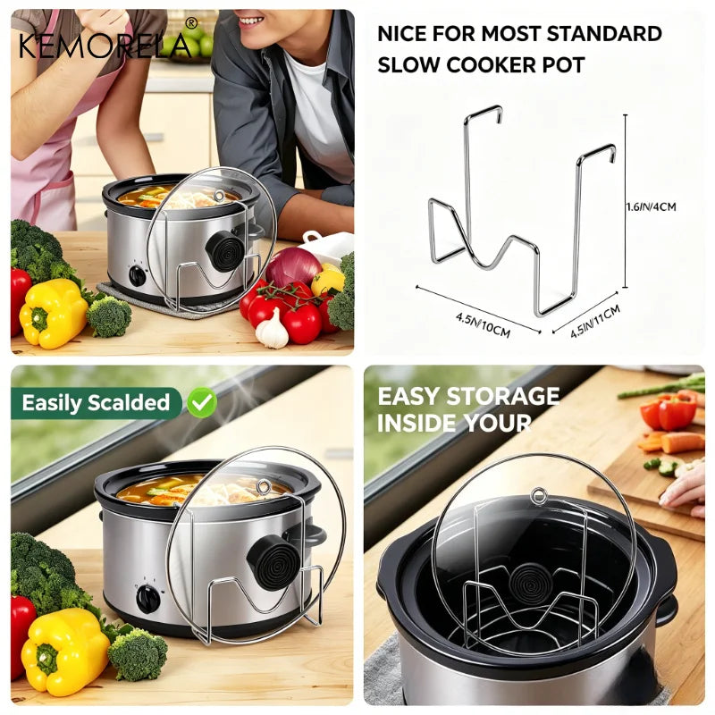 Stainless Steel Pot Lid Rack & Organizer – 1 or 2 Pack Kitchen Lid Organizer Axl