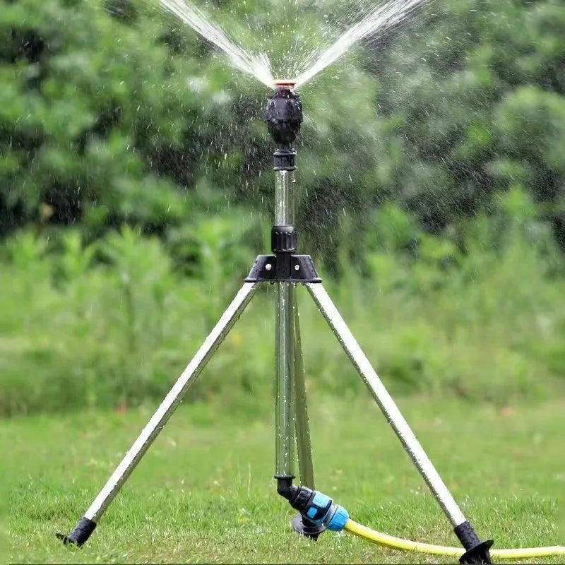 360° Rotary Garden Sprinkler – Telescopic Stainless Steel Tripod Garden Sprinkler Axl