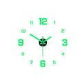 DIY Frameless 3D Mirror Wall Clock – Modern Acrylic Sticker Wall Clock Axl Green