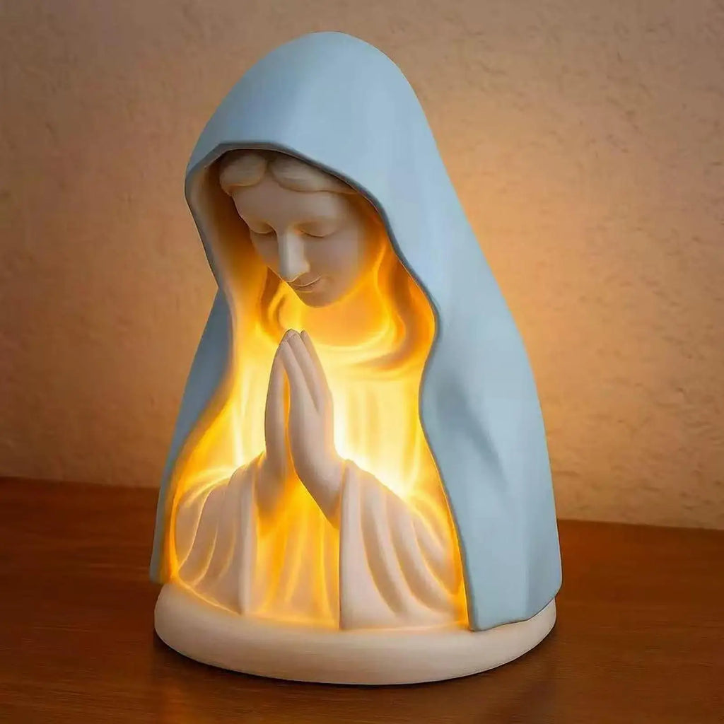 Virgin Mary Night Light – Catholic Statue Table Lamp & Decor Religious Night Light Axl