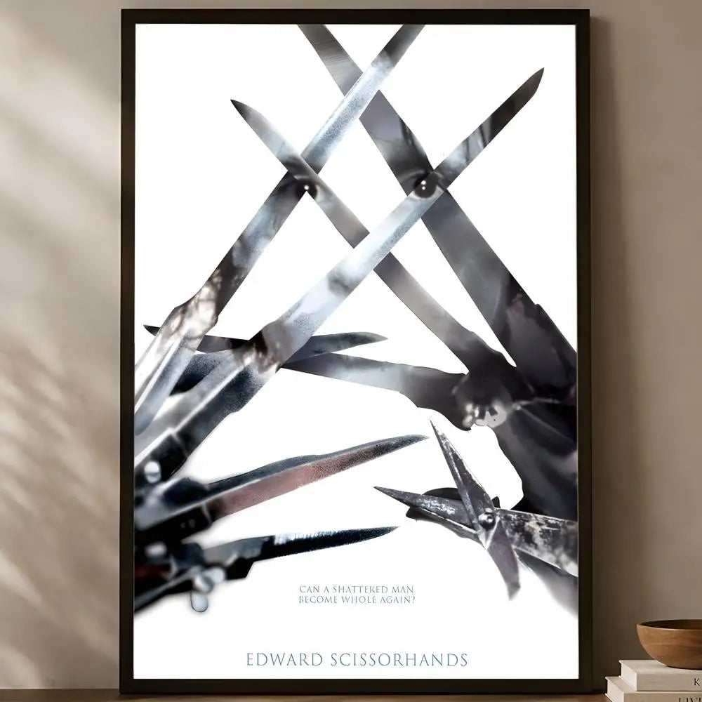 Edward Scissorhands Poster – Self-Stick HD Waterproof Wall Art Movie Wall Poster Axl White22 15X20cmNoframe