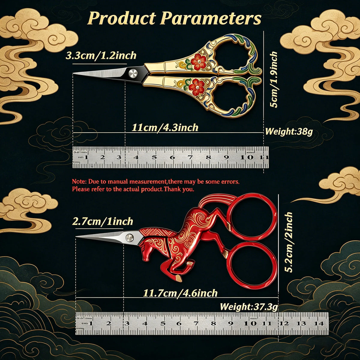 Horse Shaped Embroidery Scissors – Stainless Steel Sewing Shears Embroidery Scissors Axl