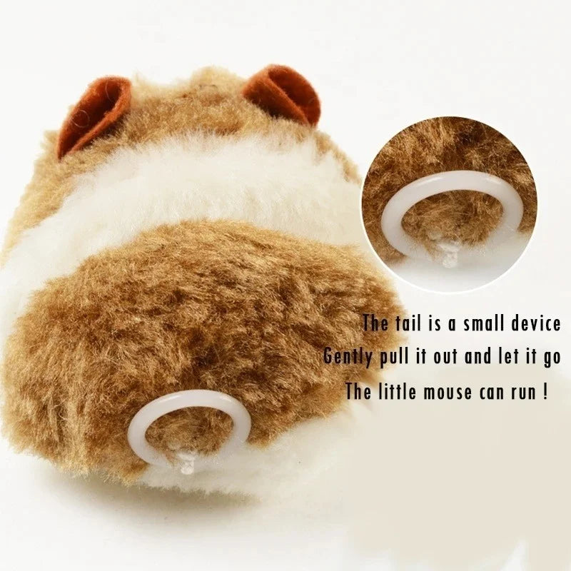 Mechanical Plush Mouse Cat Toy – Wind-Up Interactive Pet Toy Interactive Cat Toy Axl