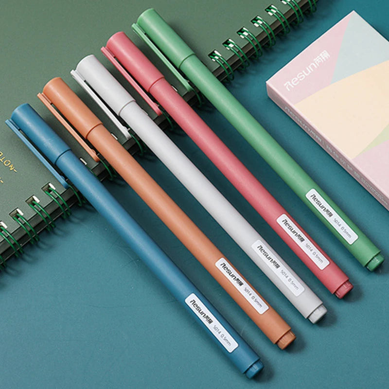 5-Pack Macaron Kawaii Gel Pens – 0.5mm Colorful Writing Set Gel Pen Set Axl