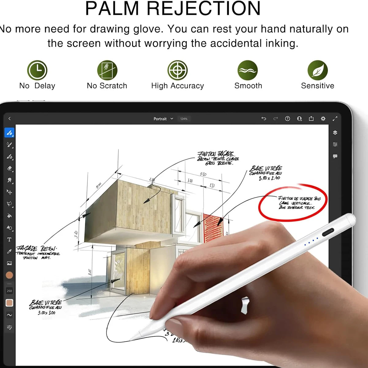 Stylus Pen for iPad 2018–2025 | Fast Charge & Palm Rejection iPad Stylus Pen Axl
