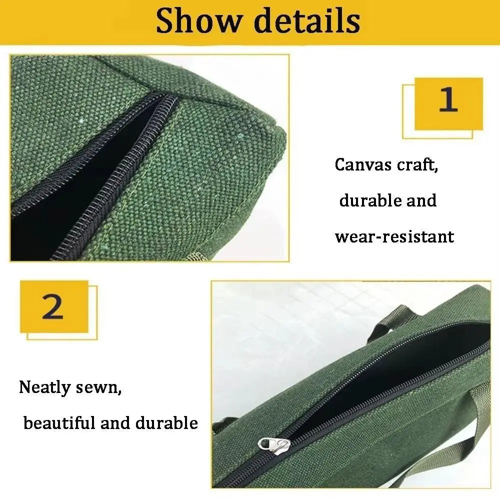 Thick Canvas Tool Storage Bag – Large Capacity Organizer Canvas Tool Bag Axl